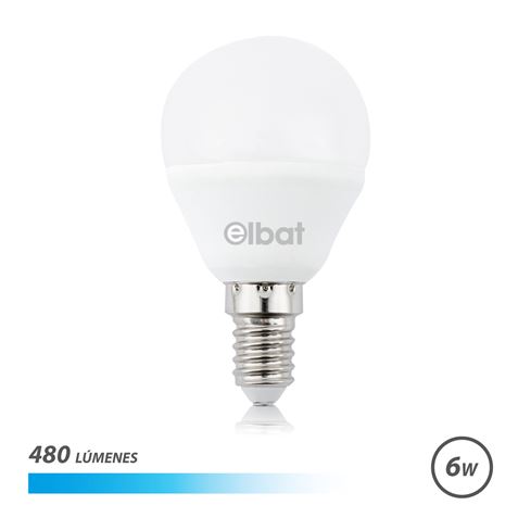 BOMBILLA LED G45 | 6W | 480LM | E14 | LUZ FRIA | ELBAT - EB0265