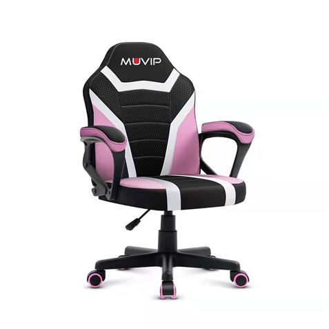 SILLA GAMING GM1500 NEGRO / BLANCO / ROSA MUVIP - MV0380-1