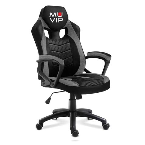 SILLA GAMING GM1300 TELA NEGRO / GRIS MUVIP - MV0363-1