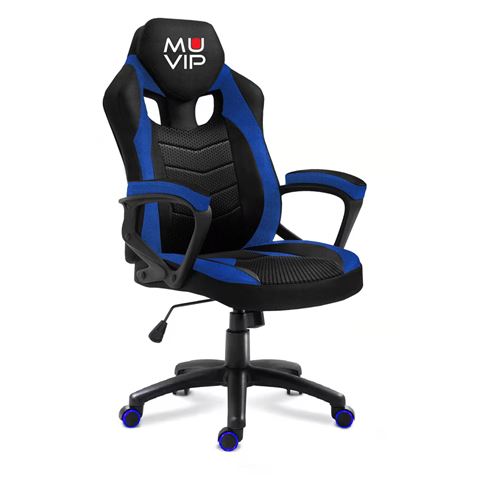SILLA GAMING GM1300 TELA NEGRO / AZUL MUVIP - MV0365-1