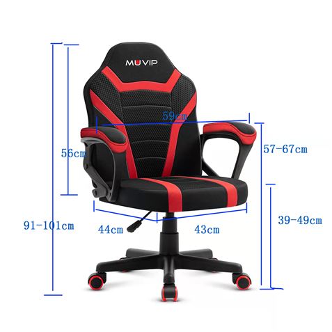SILLA GAMING GM1500 NEGRO / BLANCO / ROSA MUVIP - GM1500