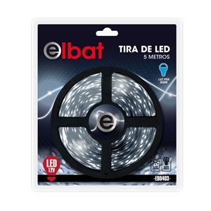 TIRA DE LED 12V 5 METROS LUZ BLANCA ELBAT - EB0403-1