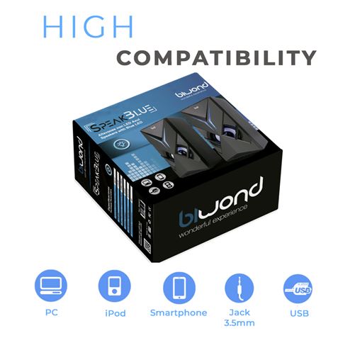 ALTAVOZ GAMING LED 6W SPEAKBLUE BIWOND - BW0093-2