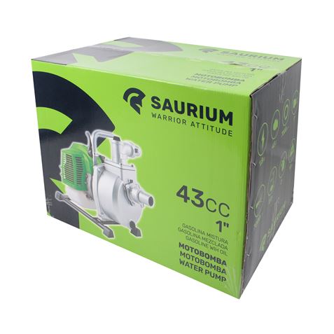 MOTOBOMBA GASOLINA 43CC 2 TIEMPOS 1" SAURIUM - 48438-3
