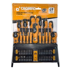 REACONDICONADO JUEGO 49 PIEZAS DESTORNILLADORES Y PUNTAS CROMAD - CR1047-1