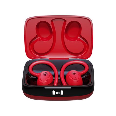 AURICULARES TWS G2 LCD RUNNING ROJOS XO - XOG2RD-2