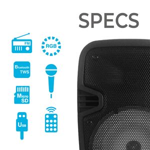 REACONDICIONADO ALTAVOZ KARAOKE 6.5" JOYBOX J20 150W BIWOND - BW0043-1 REACONDICIONADO ALTAVOZ KARAOKE 6.5" JOYBOX J20 150W BIWOND - BW0043-1