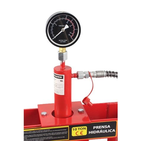 REACONDICIONADA PRENSA HIDRAULICA MANUAL 10 TON MANOMETRO MADER - 63566-1