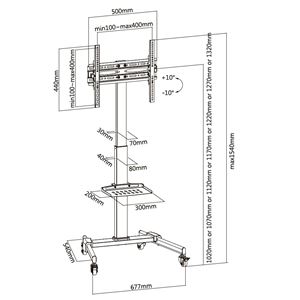 REACONDICIONADO SOPORTE DE SUELO TV 32" - 55" CROMAD - CR1022-1
