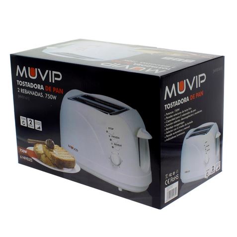 REACONDICIONADA TOSTADORA DE PAN 750W MUVIP - MV0161-2 REACONDICIONADA TOSTADORA DE PAN 750W MUVIP - MV0161-2