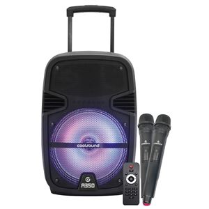 REACONDICIONADO ALTAVOZ A350 AMPLIFICADO 12" 350W | BATERIA 4500 | 2 X MICR