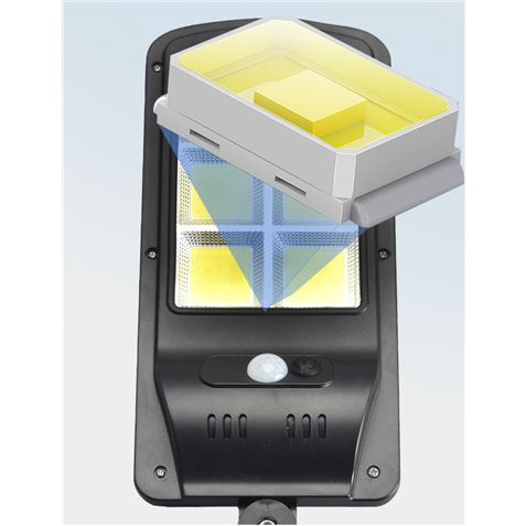 REACONDICIONADA FAROLA LED COB SOLAR 4500LM + SENSOR + MANDO ELBAT - EB0377-1