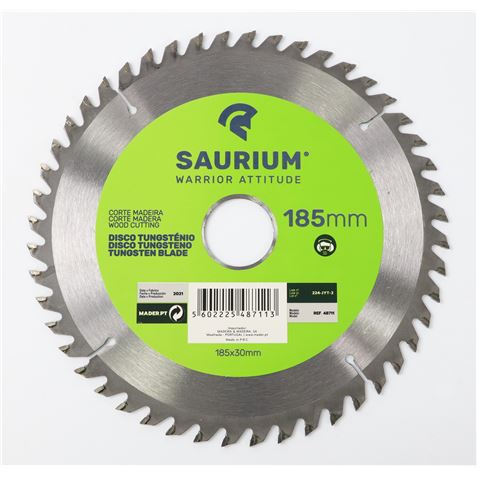 PACK 3 DISCOS CORTE MADERA PARA SIERRAS 185MM. SAURIUM - 48711-2