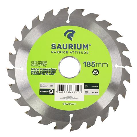 PACK 3 DISCOS CORTE MADERA PARA SIERRAS 185MM. SAURIUM - 48711-3