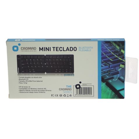 REACONDICIONADO MINI TECLADO BLUETOOTH PLEGABLE CROMAD - CR0847-9