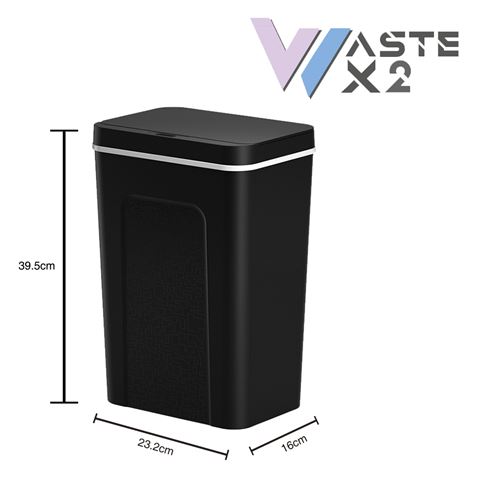 CUBO DE BASURA INTELIGENTE CON SENSOR 18 LITROS NEGRO - BW0099-1