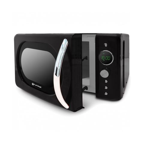 MICROONDAS VINTAGE NEGRO 700W. GRUNKEL - MW-DG N-1