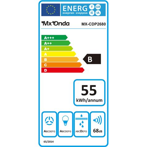 CAMPANA EXTRACTORA 90CM 2680 MX-ONDA - CDP2680-1