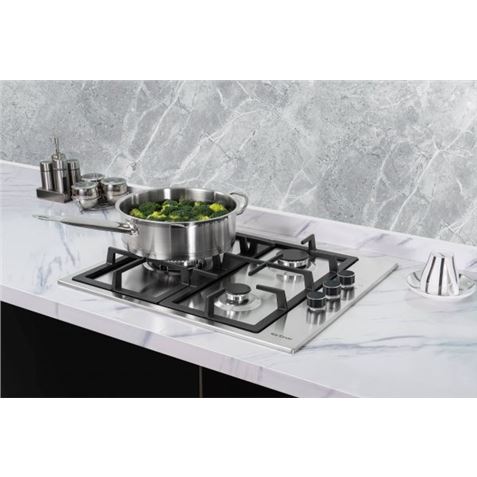 PLACA A GAS PARA ENCASTRAR ACERO INOX MX-ONDA - MX-PG2200X-1