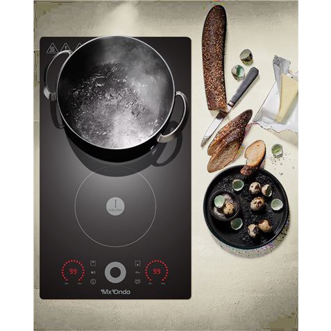 PLACA DE INDUCCIÓN ENCASTRAR-SOBREMESA 2FUEGOS 3.200W. MX-ONDA - MX-PI2612-2