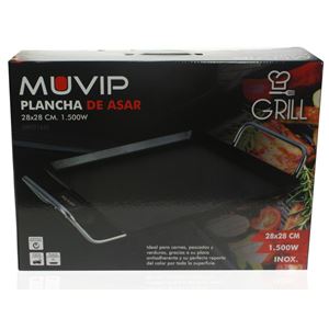 REACONDICIONADA PLANCHA DE ASAR 28X28CM 1500W MUVIP - MV0166-1