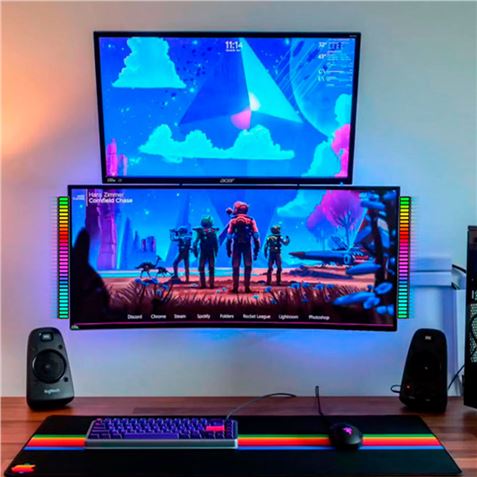 BARRA DE LUZ LED RGB CON CONTROL DE SONIDO - 56728-1