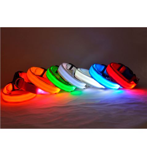 COLLAR MASCOTAS LED NEGRO TALLA L BIWOND - BW0119-1