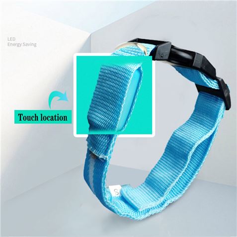 COLLAR MASCOTAS LED NEGRO TALLA L BIWOND - BW0119-2