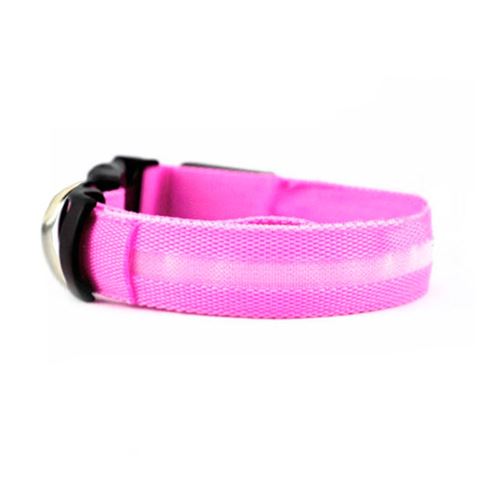 COLLAR MASCOTAS LED ROSA TALLA L BIWOND - BW0120