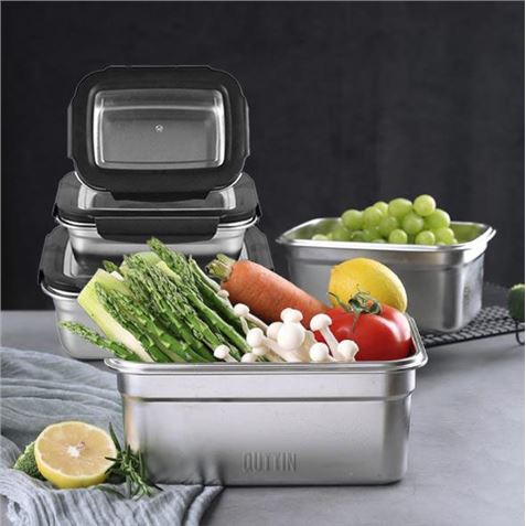 TUPPER ACERO INOXIDABLE 1 LITRO APTO MICROONDAS QUTTIN - BQ01032873611-2