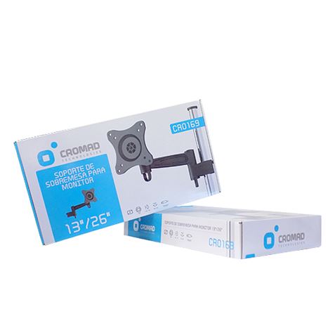 REACONDICIONADO SOPORTE DE MESA 1 MONITOR 13"-26" CROMAD - CR0169BOX