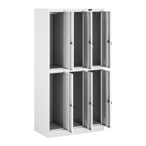 REACONDICIONADA TAQUILLA MODULAR 6 PUERTAS 185X90X45CM CROMAD - CR1074-1