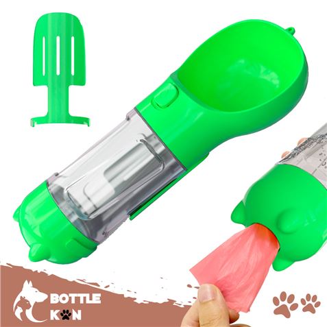 BOTELLA MULTIFUNCIÓN MASCOTAS BIWOND BOTTLE KAN ROSA - BW0118-1