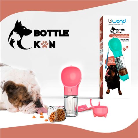 BOTELLA MULTIFUNCIÓN MASCOTAS BIWOND BOTTLE KAN VERDE - BW0118-2