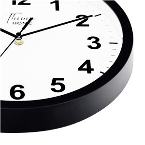 RELOJ DE PARED NEGRO ESFERA BLANCA - 81020H-1