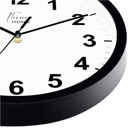 RELOJ DE PARED NEGRO ESFERA BLANCA - 81020H-1
