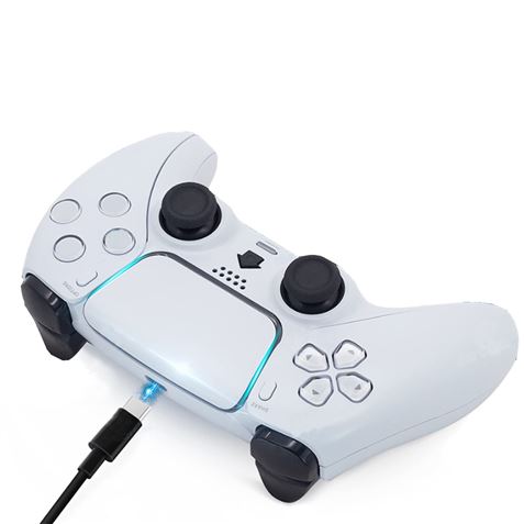 MANDO INALAMBRICO CON VIBRACION COMPATIBLE PS4 BLANCO - 56756-1