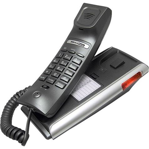 TELEFONO FIJO SOBREMESA KXT400 NEGRO MAXCOM - KTX400-BLACK