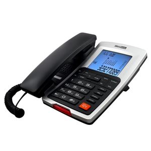 TELEFONO FIJO MAXCOM KXT709 PLATA - KXT709