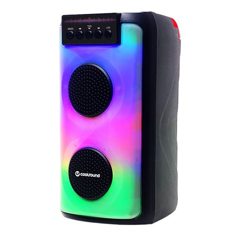 ALTAVOZ BLUETOOTH PARTY BOOM A370 2X3" 50W | 1 X MICROFONO COOLSOUND - CS0249-1