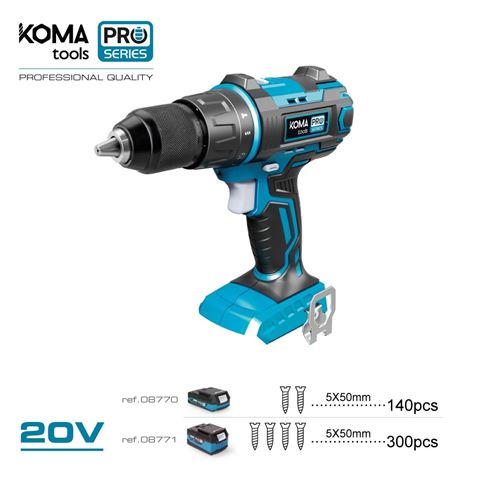 TALADRO PERCUTOR / ATORNILLADOR 20V | 2 BATERIAS 20V KOMA TOOLS PRO EDM - 08750_1 TALADRO PERCUTOR / ATORNILLADOR 20V | 2 BATERIAS 20V KOMA TOOLS PRO EDM - 08750_1