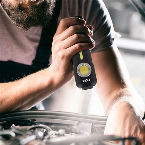 LINTERNA TALLER REDONDA CON IMAN LED 200+200+50 LUMEN - 36128-4