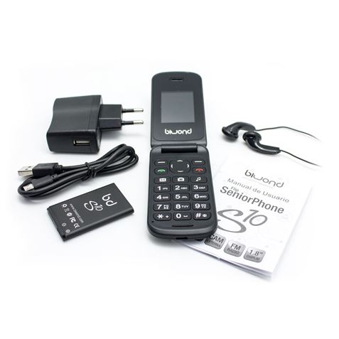 REACONDICIONADO TELEFONO S10 DUAL SIM SENIOR PHONE NEGRO BIWOND - 51618-3