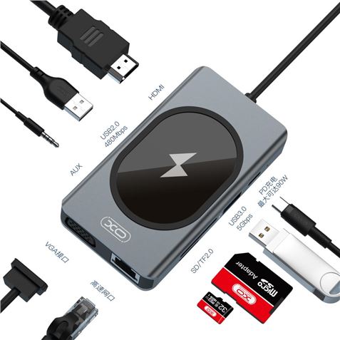 ADAPTADOR TIPO C HUB007 9 EN 1 XO - XOHUB007-1 ADAPTADOR TIPO C HUB007 9 EN 1 XO - XOHUB007-1