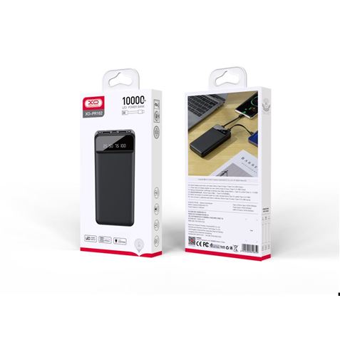 POWERBANK PR162 10000MAH | INCLUYE CABLES | DISPLAY | LUZ LED XO - XOPR162-2
