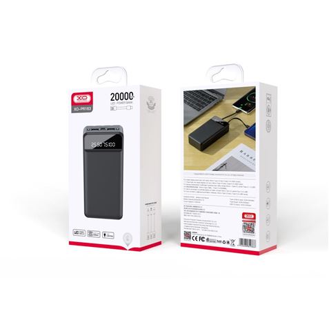 POWERBANK PR163 20000MAH | INCLUYE CABLES | DISPLAY | LUZ LED XO - XOPR163-2