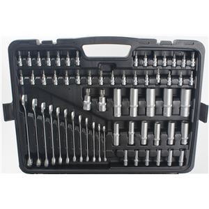 REACONDICIONADO MALETÍN HERRAMIENTAS C.V. 215 PIEZAS 1/4" - 1/2" - 3/8" MAD - 51061-1