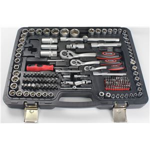 REACONDICIONADO MALETÍN HERRAMIENTAS C.V. 215 PIEZAS 1/4" - 1/2" - 3/8" MAD - 51061-2