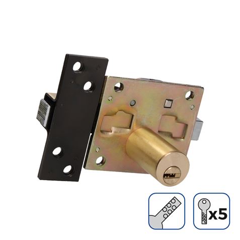 CERROJO CON PERNO DE ACERO CON 5 LLAVES - 85187_1