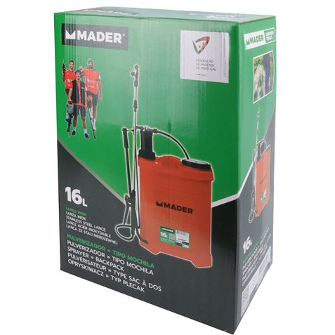 SULFATADORA DE ESPALDA MANUAL 16 LITROS LANZA INOX MADER - 69093-3